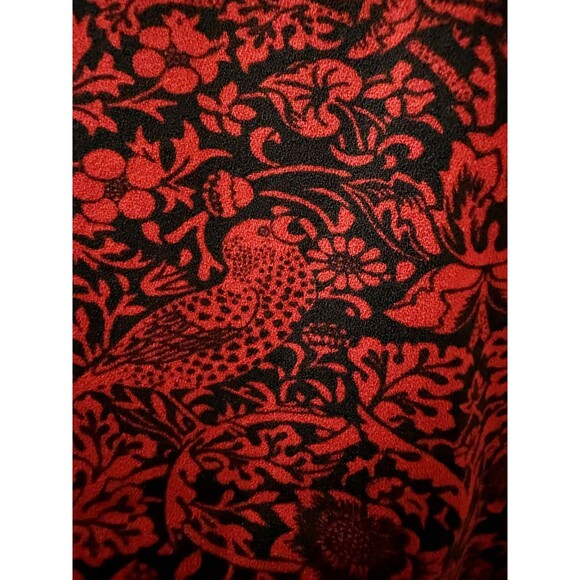 MARC JACOBS Vintage Y2K Whimsygoth Floral Bird Peplum Red Ruffle Top sz. Small - Picture 5 of 8